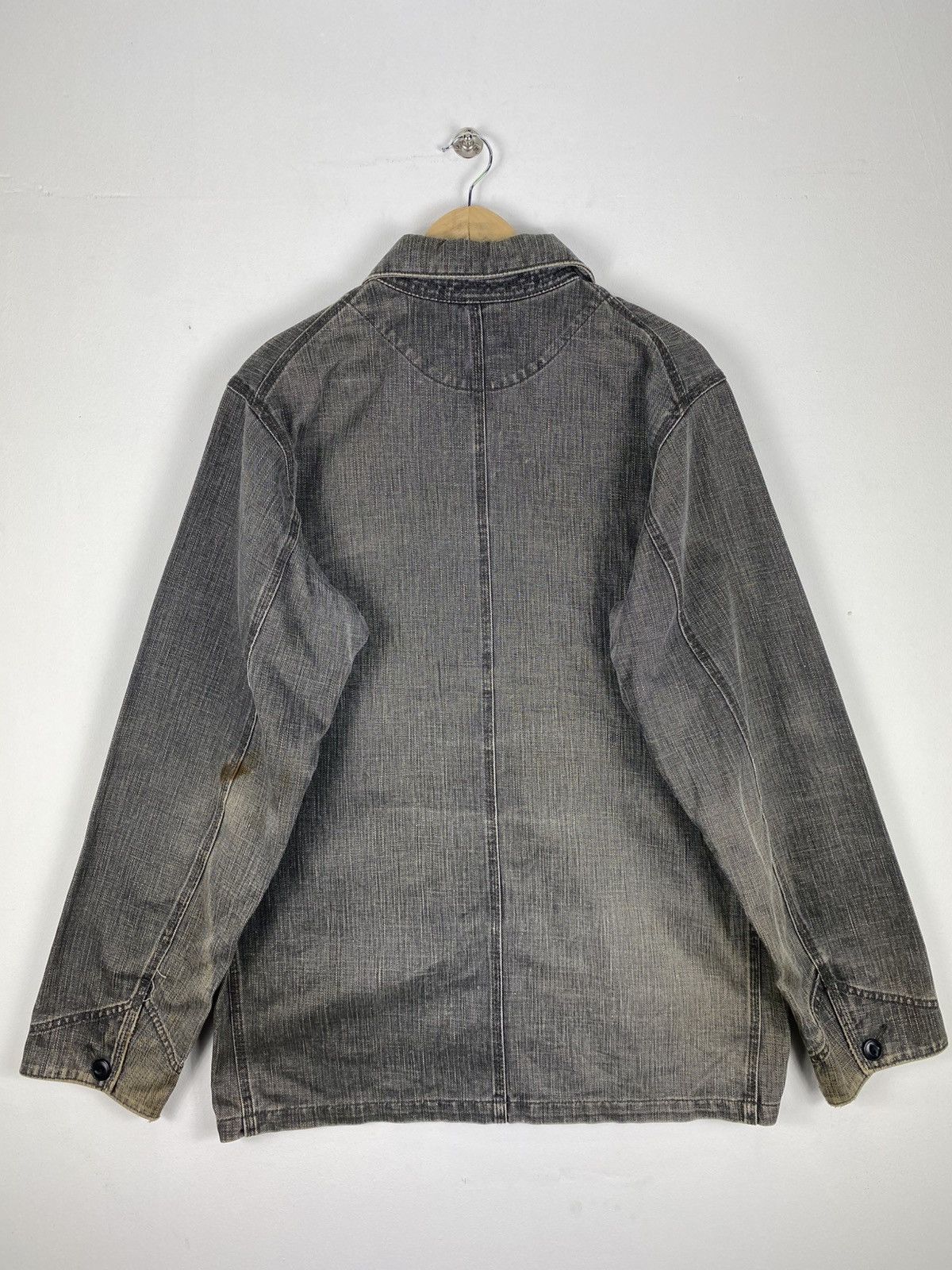 United Arrows Vintage Y2K Denim Chore Jacket Workwear Style Button Up Size US L / EU 52-54 / 3 - 4 Thumbnail