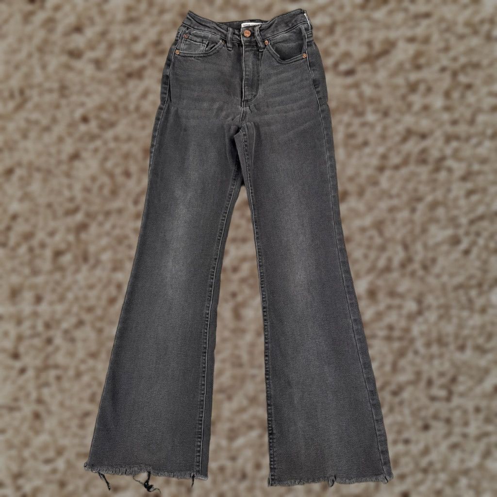 Garage GARAGE Jeans Womens 00 Black Flared Mid Rise Cotton Blend 23x30 Regular 5-Pocket Design Denim Stretch Casual American, Classic, Designer Womens Jeans Size 24" / US 00 / IT 34 - 1 Thumbnail