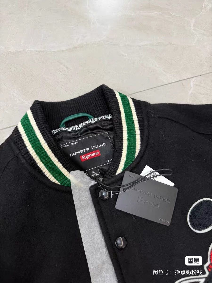 Number (N)ine × Supreme Supreme x Number(N)ine FW25 leather wool bomber coat jacket Size US L / EU 52-54 / 3 - 4 Thumbnail