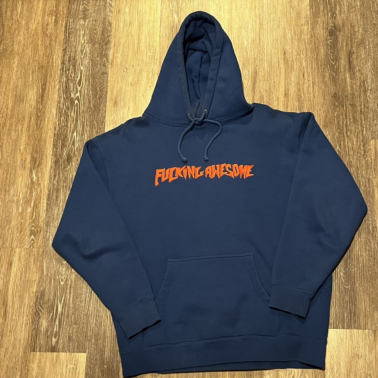 Fucking Awesome Fucking Awesome Og Logo hoodie Orange on blue Size US L / EU 52-54 / 3 - 18 Thumbnail