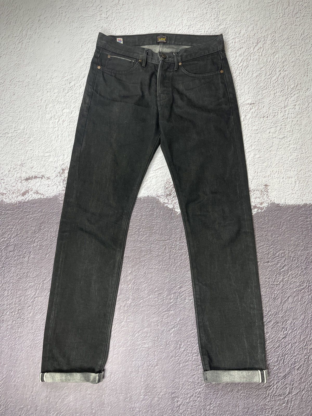 Lee Lee made in USA selvedge graphite black denim jeans Size US 31 - 4 Thumbnail