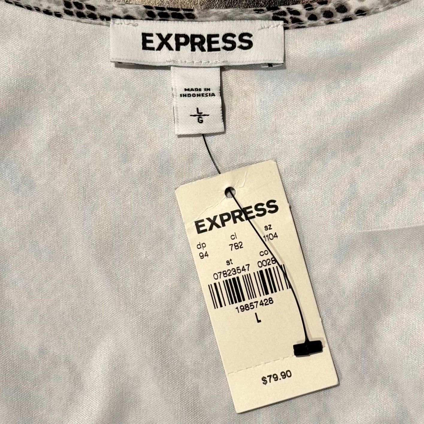 Express NWT Express Snake Print Wrap Dress Sheer Gray Maxi L Resort Size L / US 10 / IT 46 - 4 Thumbnail