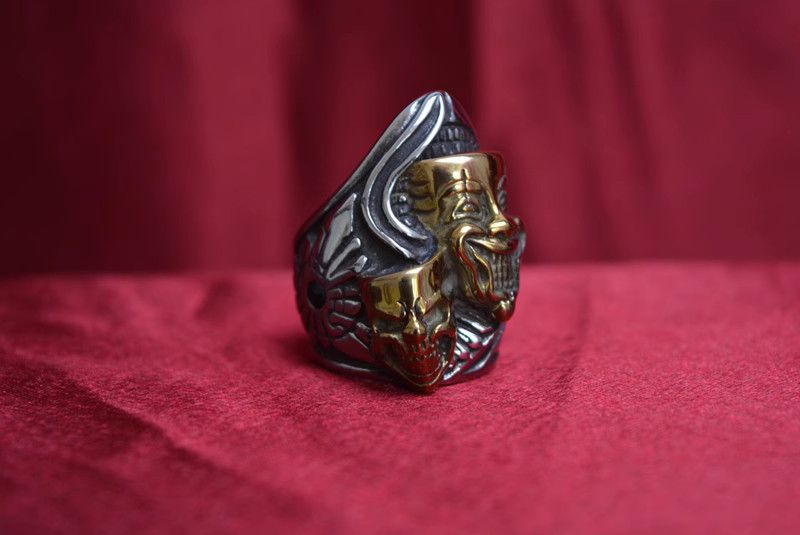 Jewelry Joker Dark Jewelry Rings Open Size Chrome Ring (Size 7-13) Size ONE SIZE - 3 Thumbnail