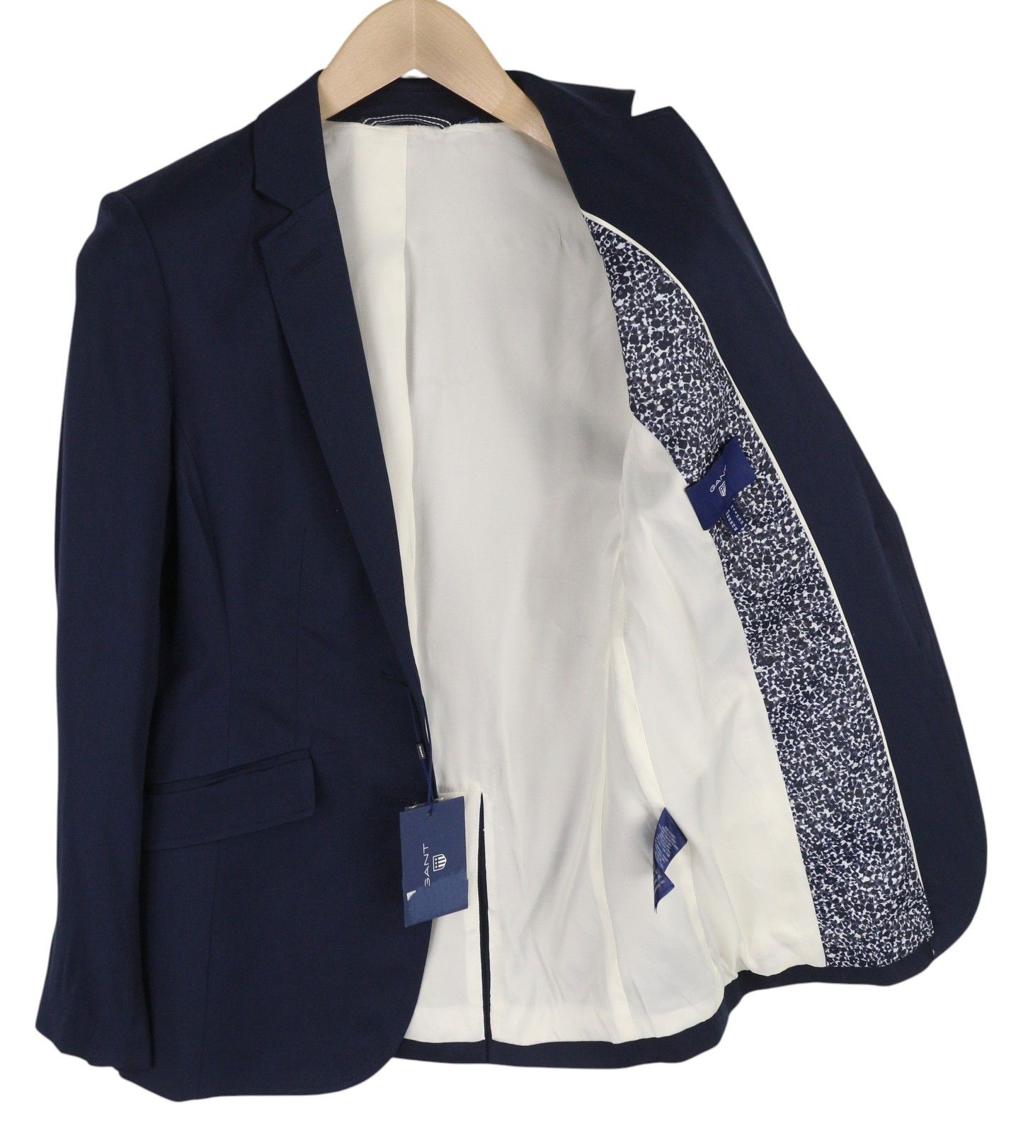 Gant DRAPY TWILL EU36 Dark Blue Notch Lapel Blazer 85311 Size S / US 4 / IT 40 - 2 Thumbnail