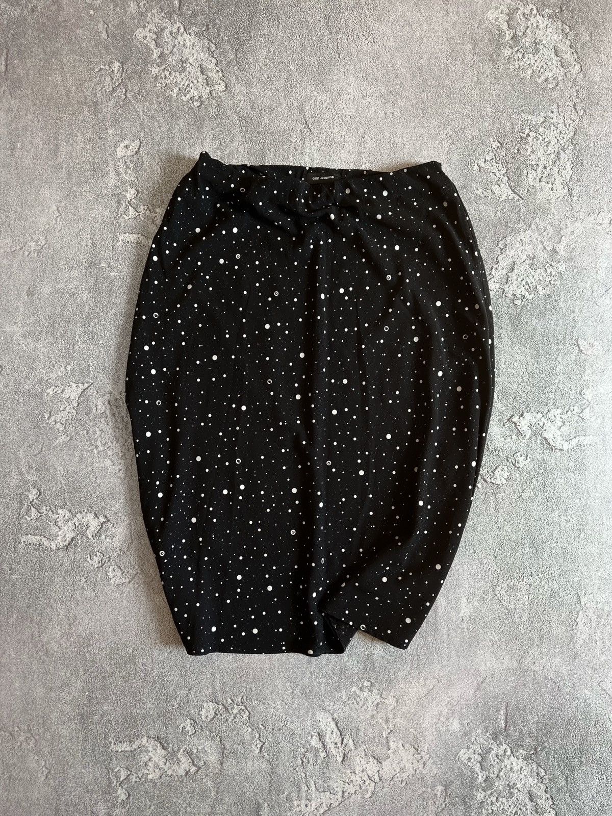 Cop Copine × Designer Cop Copine Polkadot Black Midi Skirt Size 42 Size 28" / US 6 / IT 42 - 1 Thumbnail