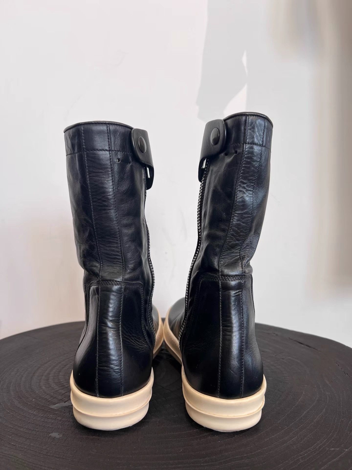 Rick Owens Rick Owens Mainline Leather Mid-Calf Boots K35 Size US 7 / EU 40 - 5 Thumbnail