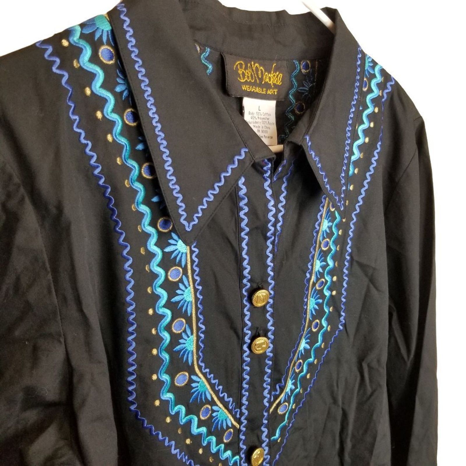 Bob Mackie Bob Mackie Wearable Art Western Shirt Embroidered Size L Size L / US 10 / IT 46 - 5 Thumbnail