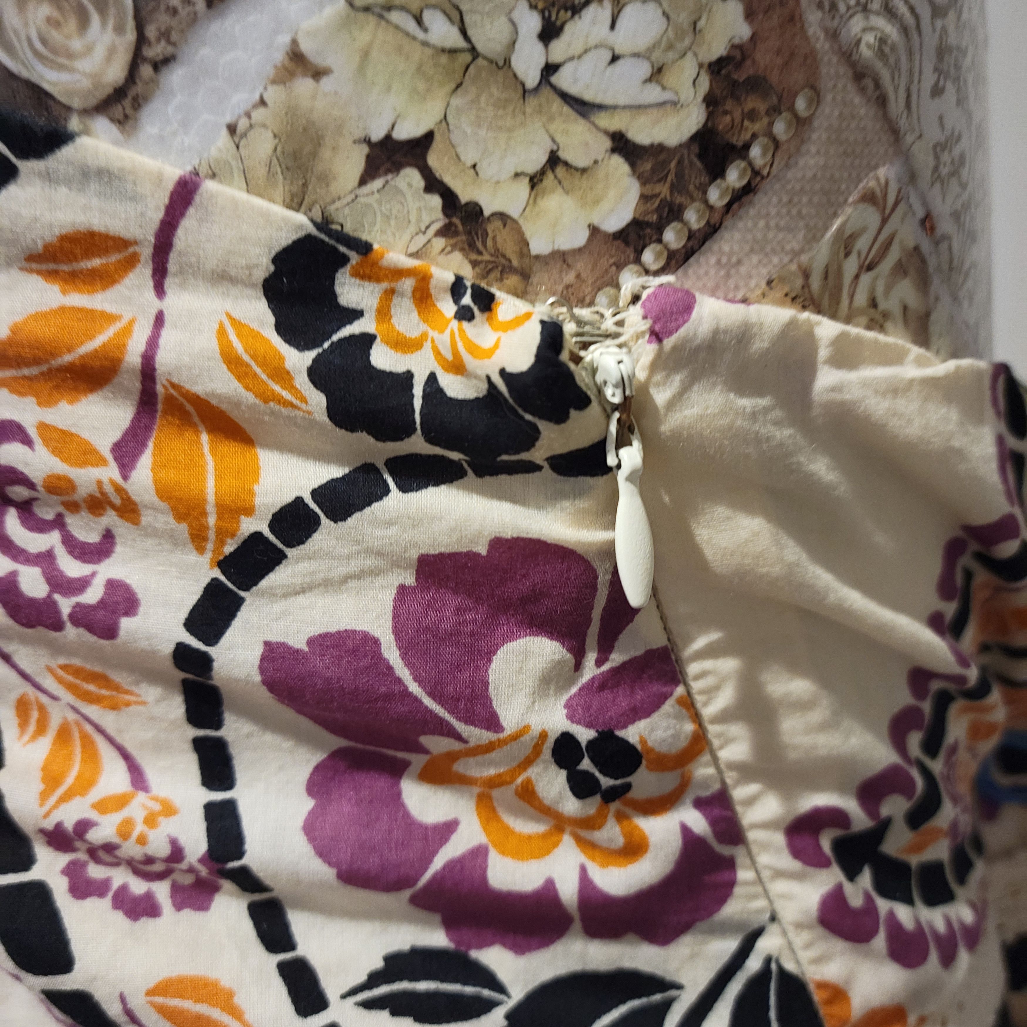 NBDN Nobrandedon Style & Co. Paisley Halter Empire Waist Tan Ombre Dress Size L / US 10 / IT 46 - 10 Thumbnail