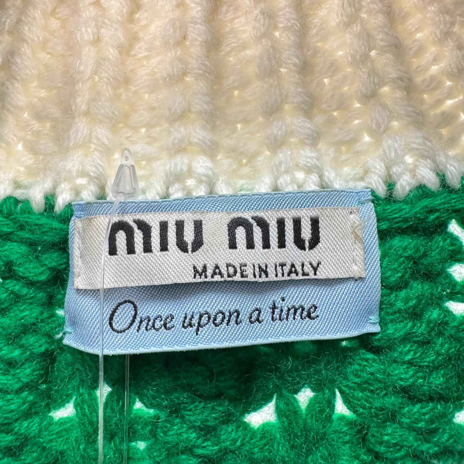 Miu Miu MIU MIU white collar green knit cardigan 36 99 new Size XS / US 0-2 / IT 36-38 - 5 Thumbnail