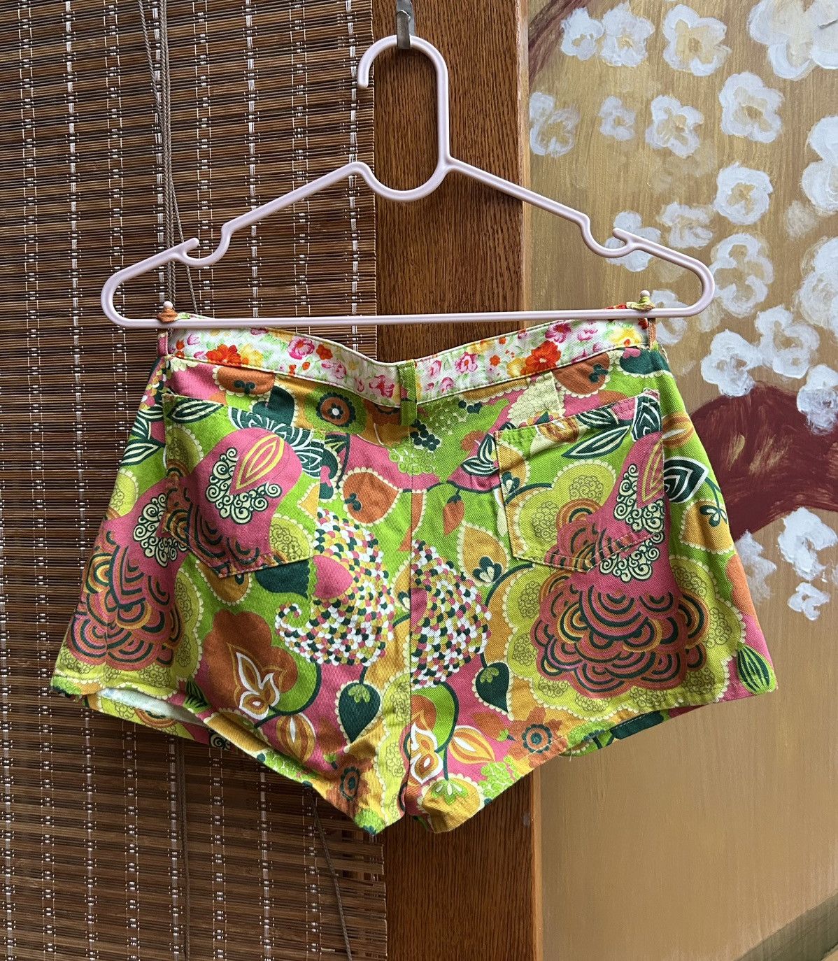 Y2k Dolce & Gabbana Hippie Print Floral Shorts Size 28(42