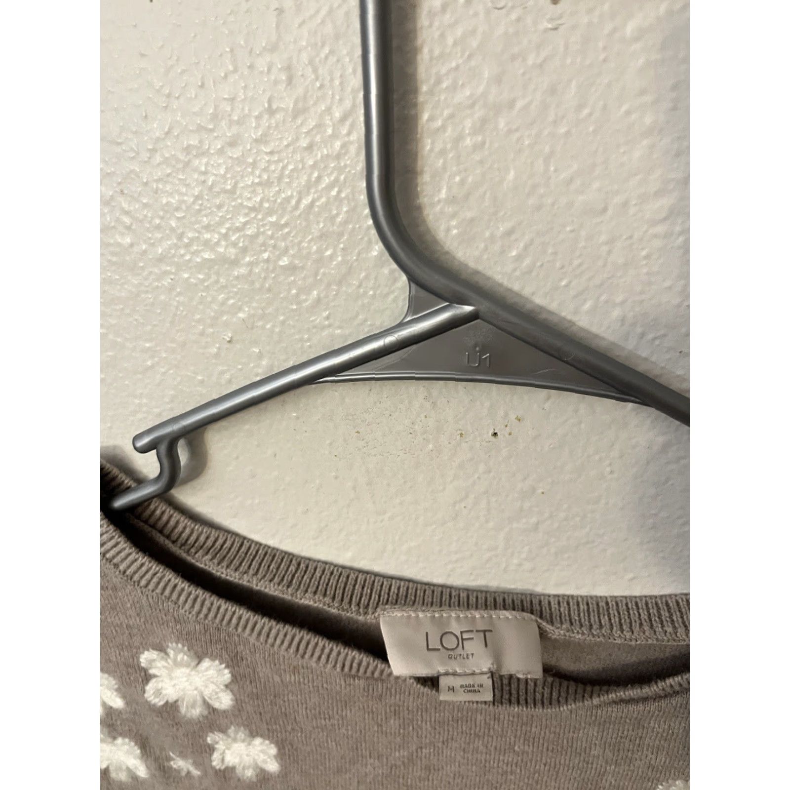 Loft LOFT Sweatshirt Jumper Brown Floral Cut Out Shoulder Casual 3/4 Sleeve Jersey Raglan Round Neck Mature M Women Pullover Stretch Size M / US 6-8 / IT 42-44 - 3 Thumbnail