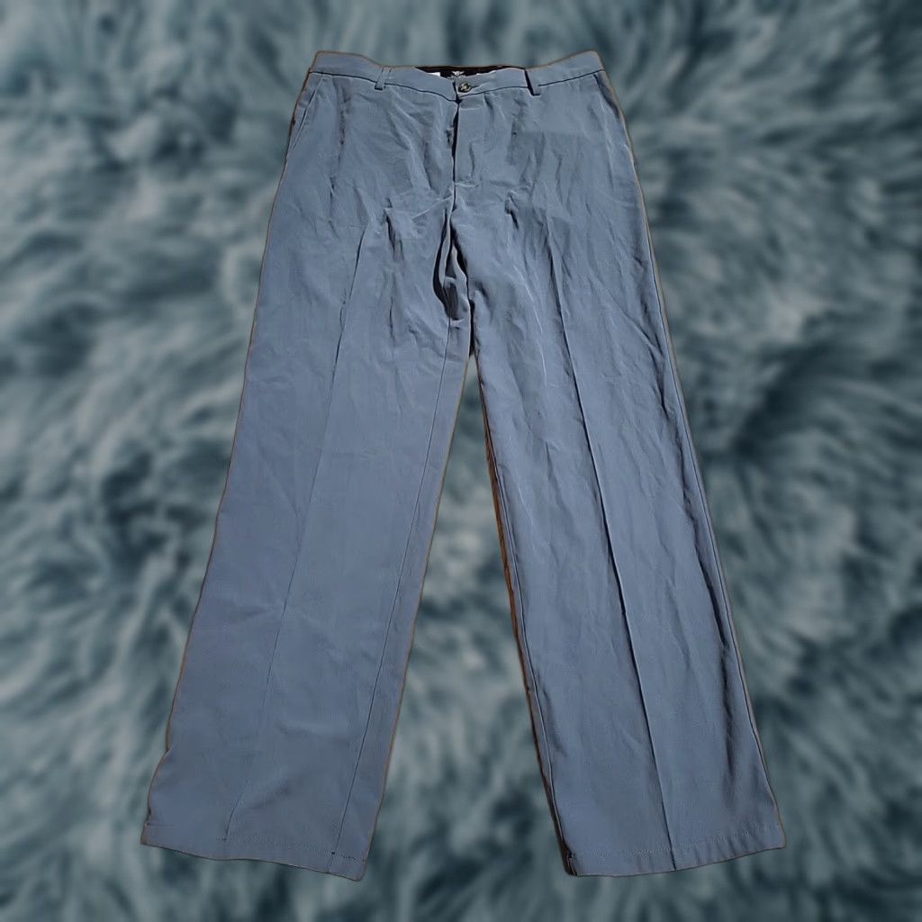 Dockers DOCKERS Flat Front Pants 34x32 Marine Blue Mens Regular Straight Zip Button Pockets Logo Khakis Golf Collection Size US 34 / EU 50 - 1 Thumbnail
