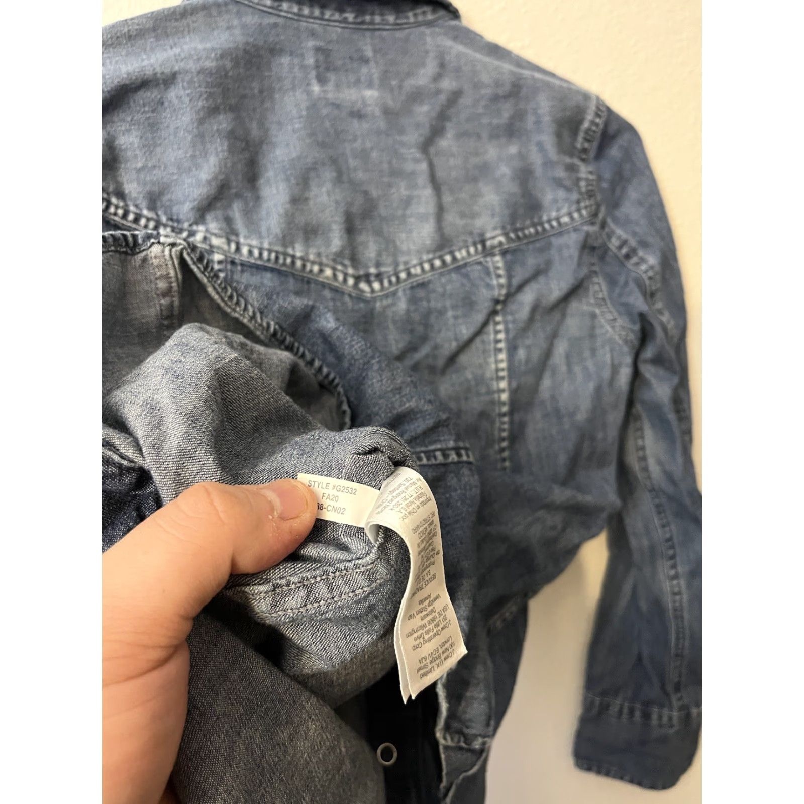 J.Crew J.CREW Shirt Womens 00P Blue Denim Western Pearl Snap Button-Up Casual Size XXS / US 00 / IT 34 - 6 Thumbnail