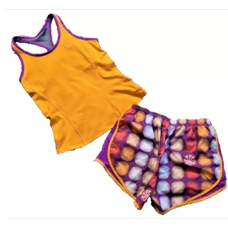 Nike 2Pc Set Nike Dri-FIT Tempo Shorts M Racerback Bra Tank Top S Size 29" - 1 Thumbnail