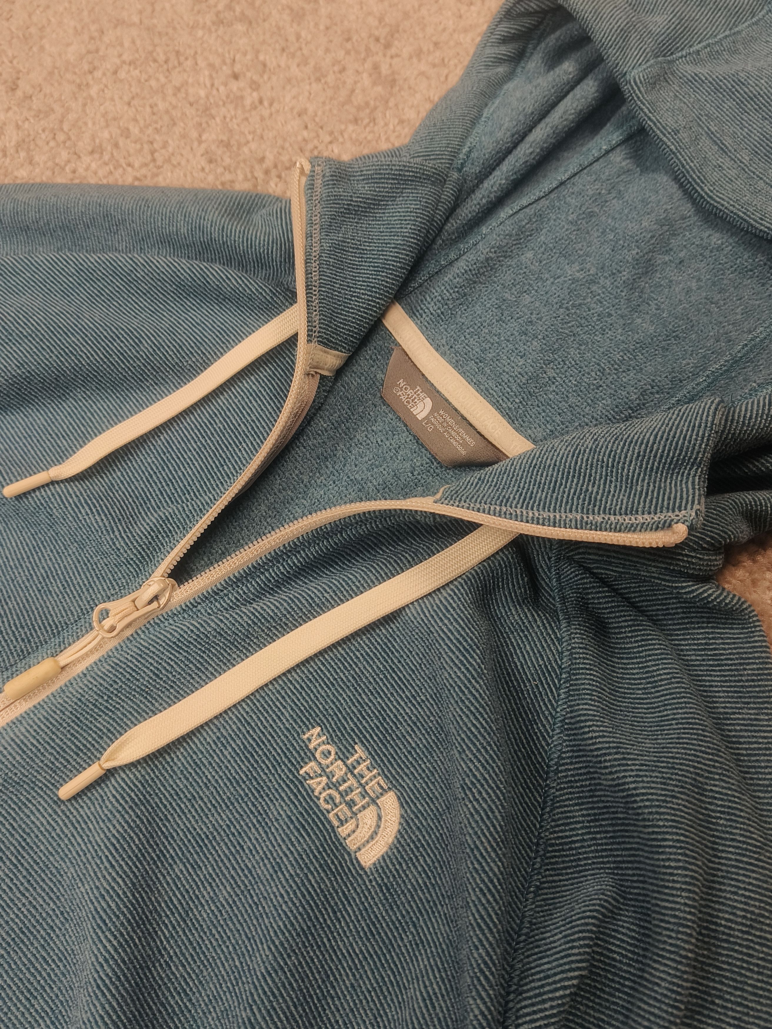 The North Face North Face Womens Mezzaluna Full Zip Teal Blue Fleece Hoodie Size L / US 10 / IT 46 - 2 Thumbnail
