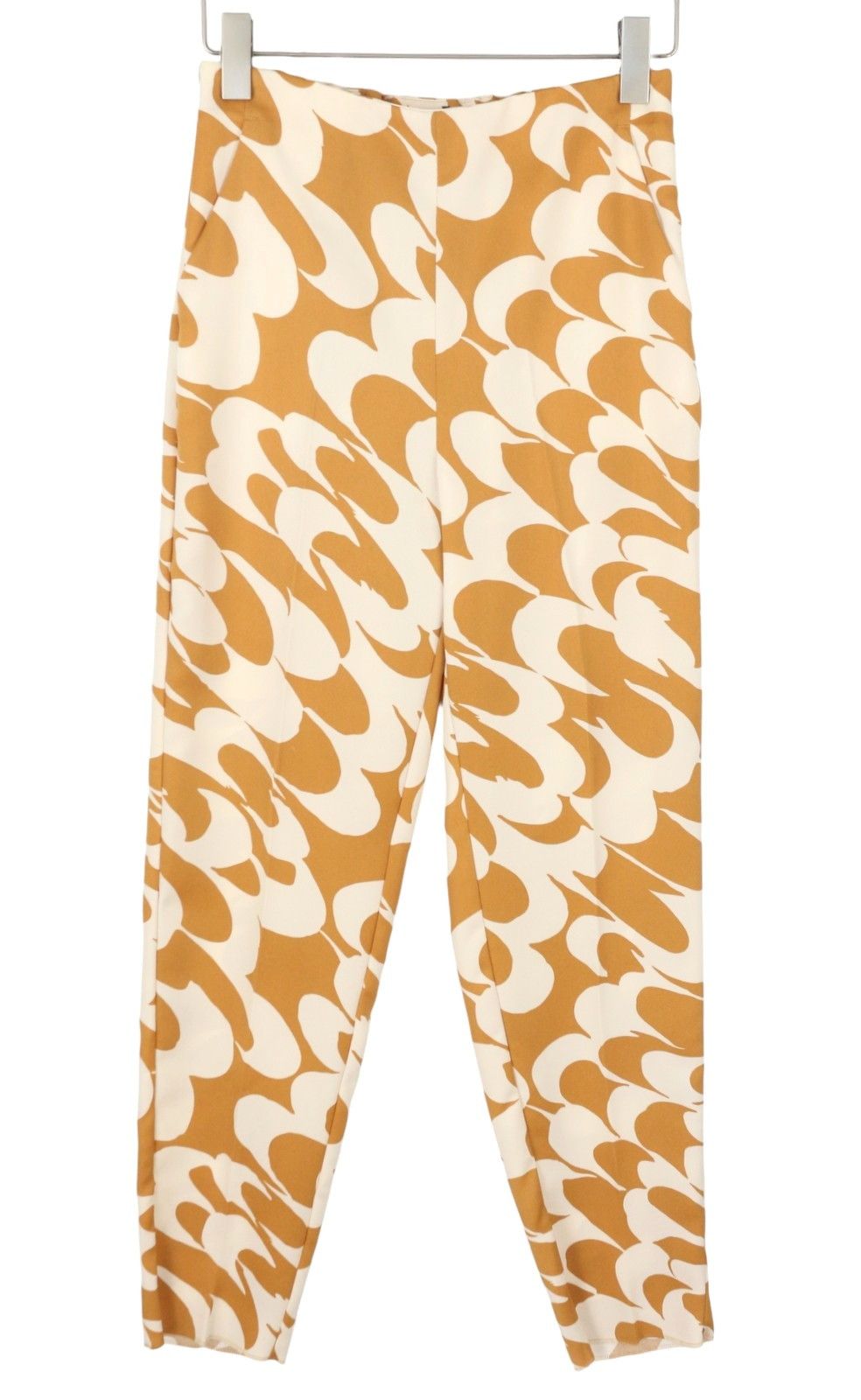 Max Mara EU36 Mustard Printed Zip Fly Tapered Trousers 88899 Size 26" / US 2 / IT 38 - 2 Thumbnail