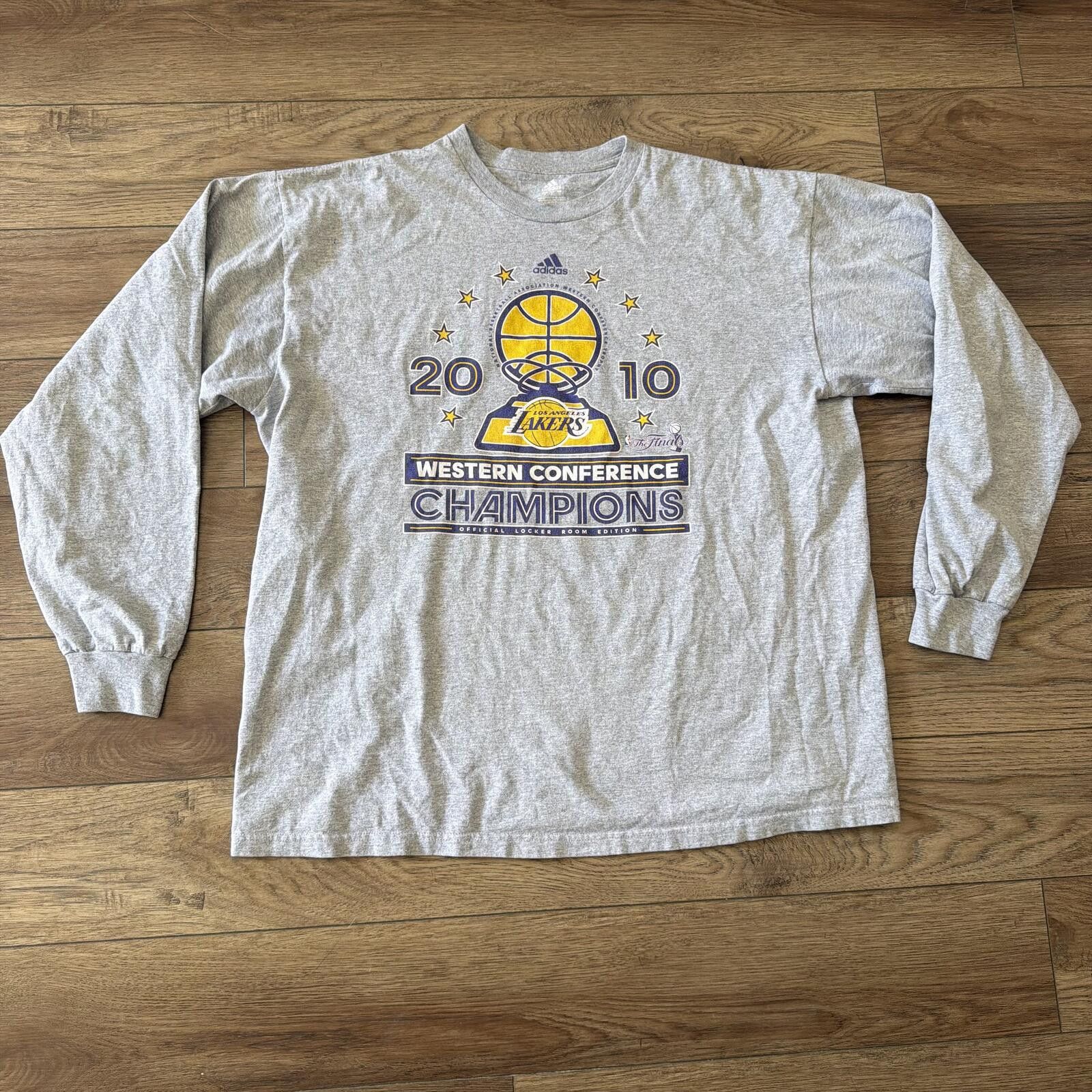 Adidas Adidas 2010 Los Angeles Lakers Conference Champions Shirt XL Size US XL / EU 56 / 4 - 1 Thumbnail