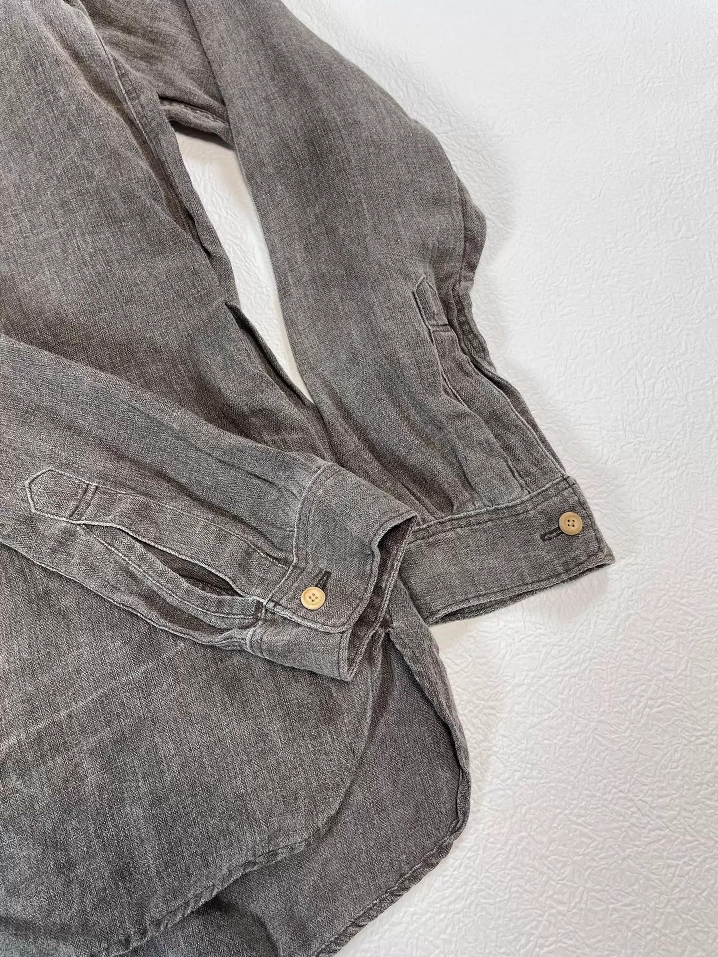 Visvim VISVIM LONG RIDER SHIRT L/S Mud Dyed Collarless Size US M / EU 48-50 / 2 - 3 Thumbnail