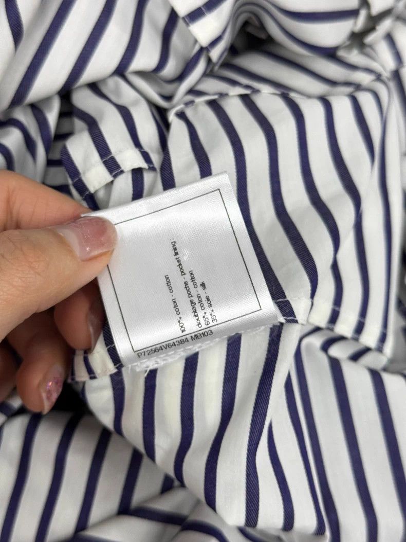Chanel Chanel Black and white striped skirt Size 42" / US 20 - 7 Thumbnail