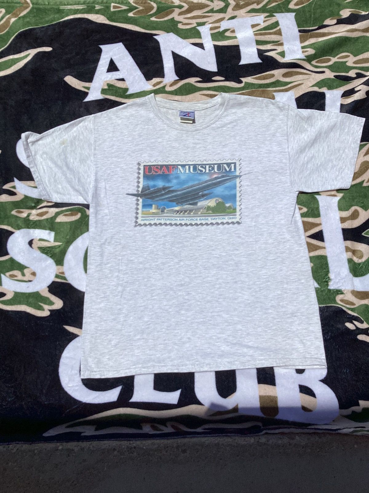 Vintage Vintage United States, Air Force Museum stamp T-shirt Size US L / EU 52-54 / 3 - 2 Thumbnail