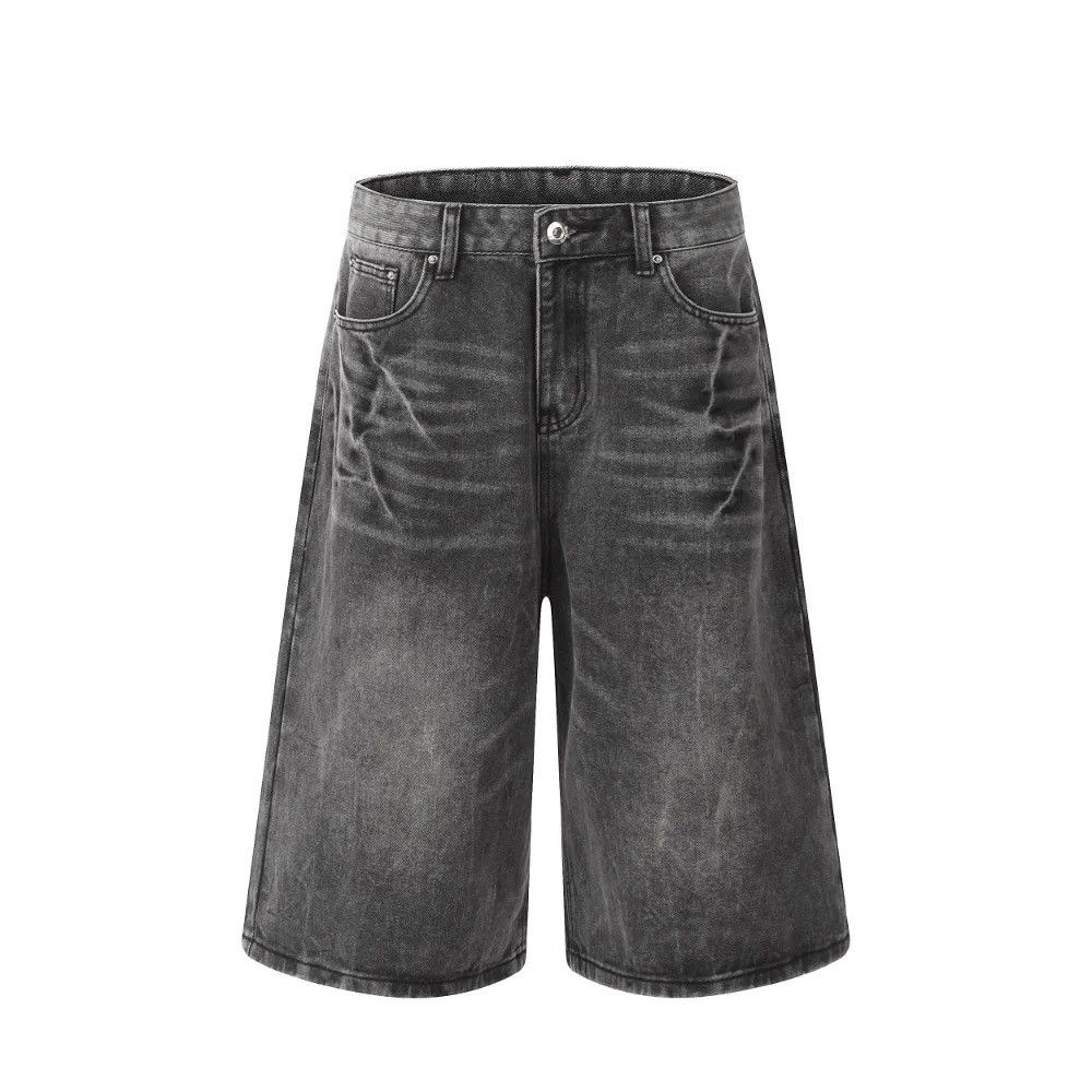 Designer × Japanese Brand Street Jorts Axle Washed Black Crease Short y2k Size US 33 - 3 Thumbnail