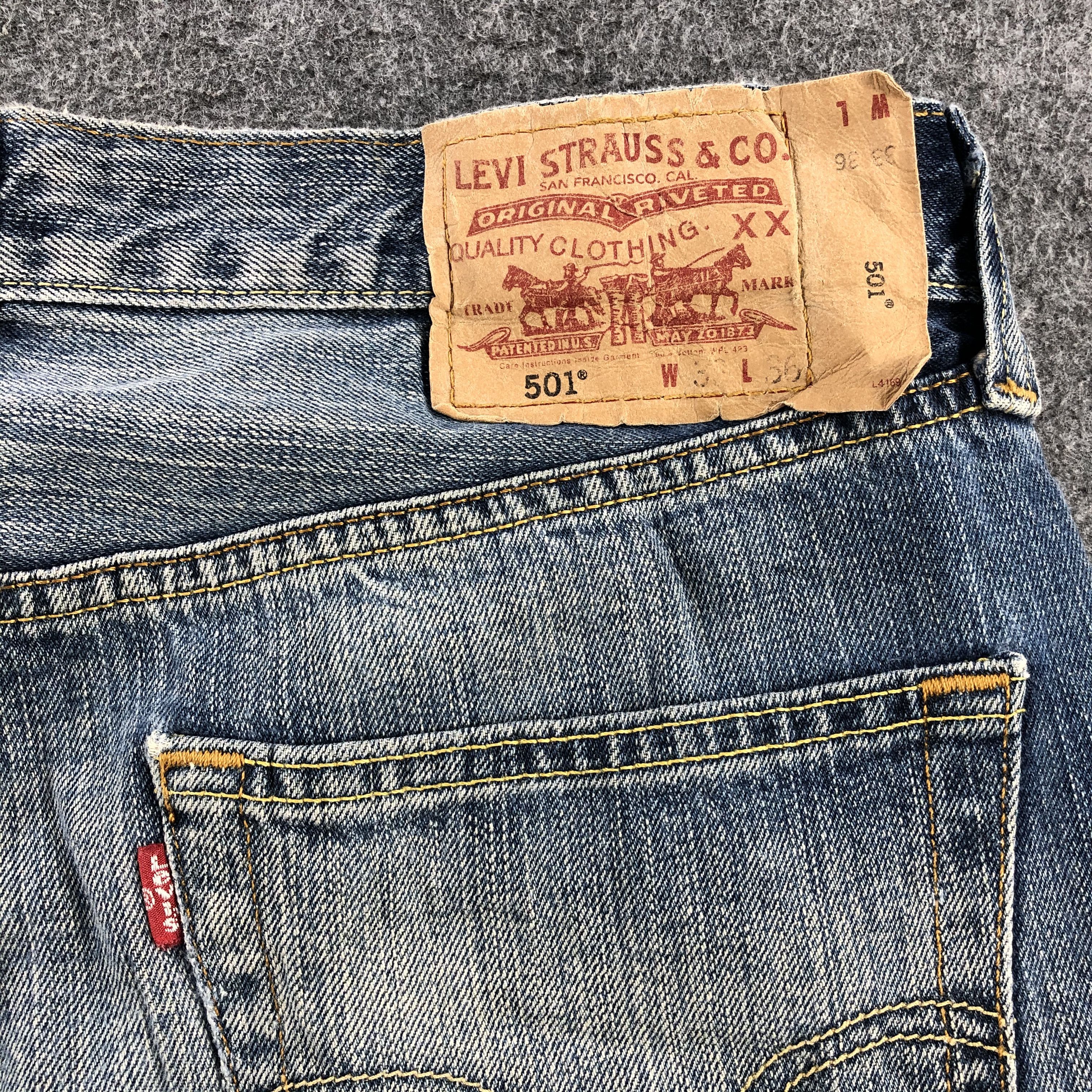 Levi's × Vintage Vintage Whiskers Levis 501 Jeans-JM944 Size US 33 - 6 Thumbnail