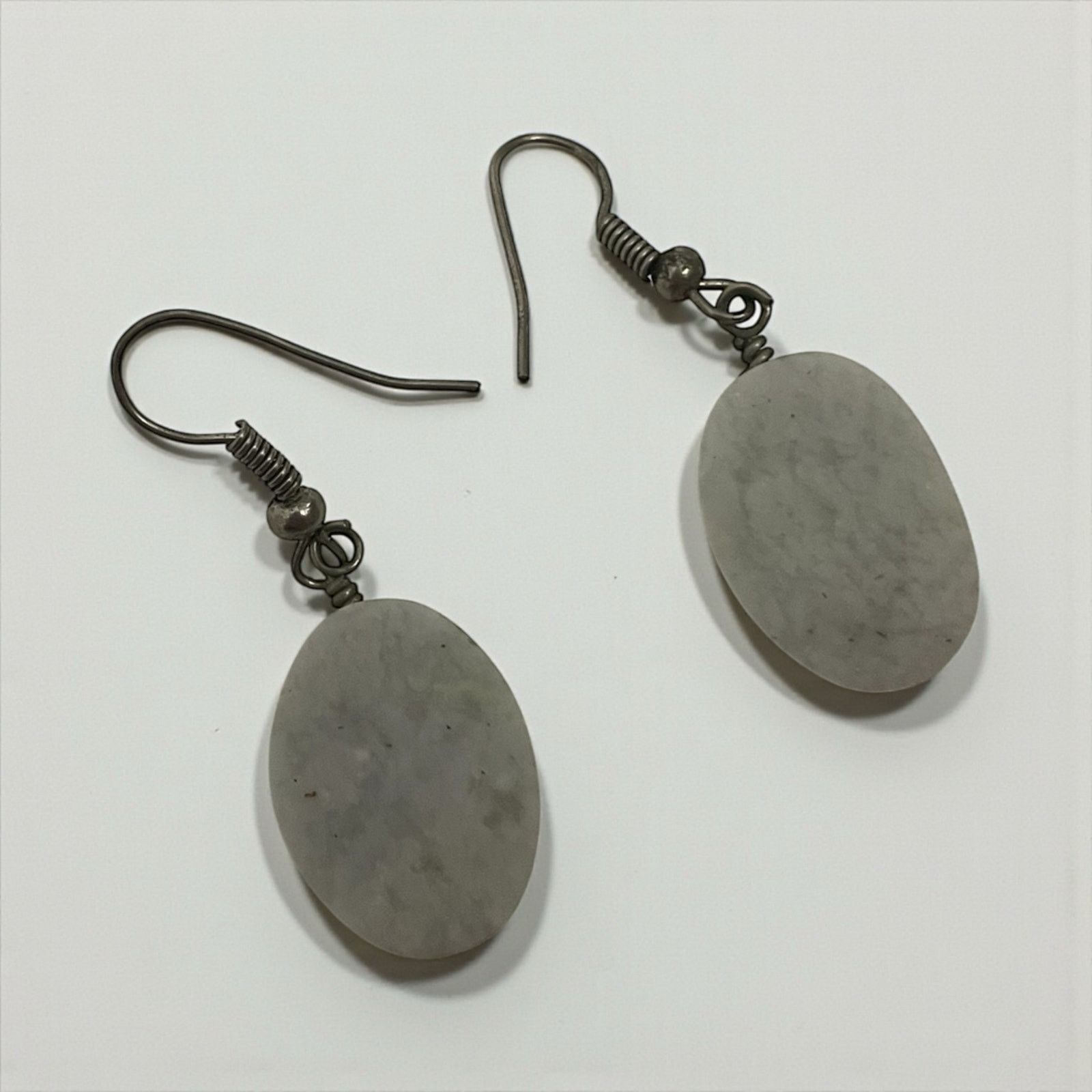 Other Vintage Grey Stone Pendant Earrings Size ONE SIZE - 2 Thumbnail