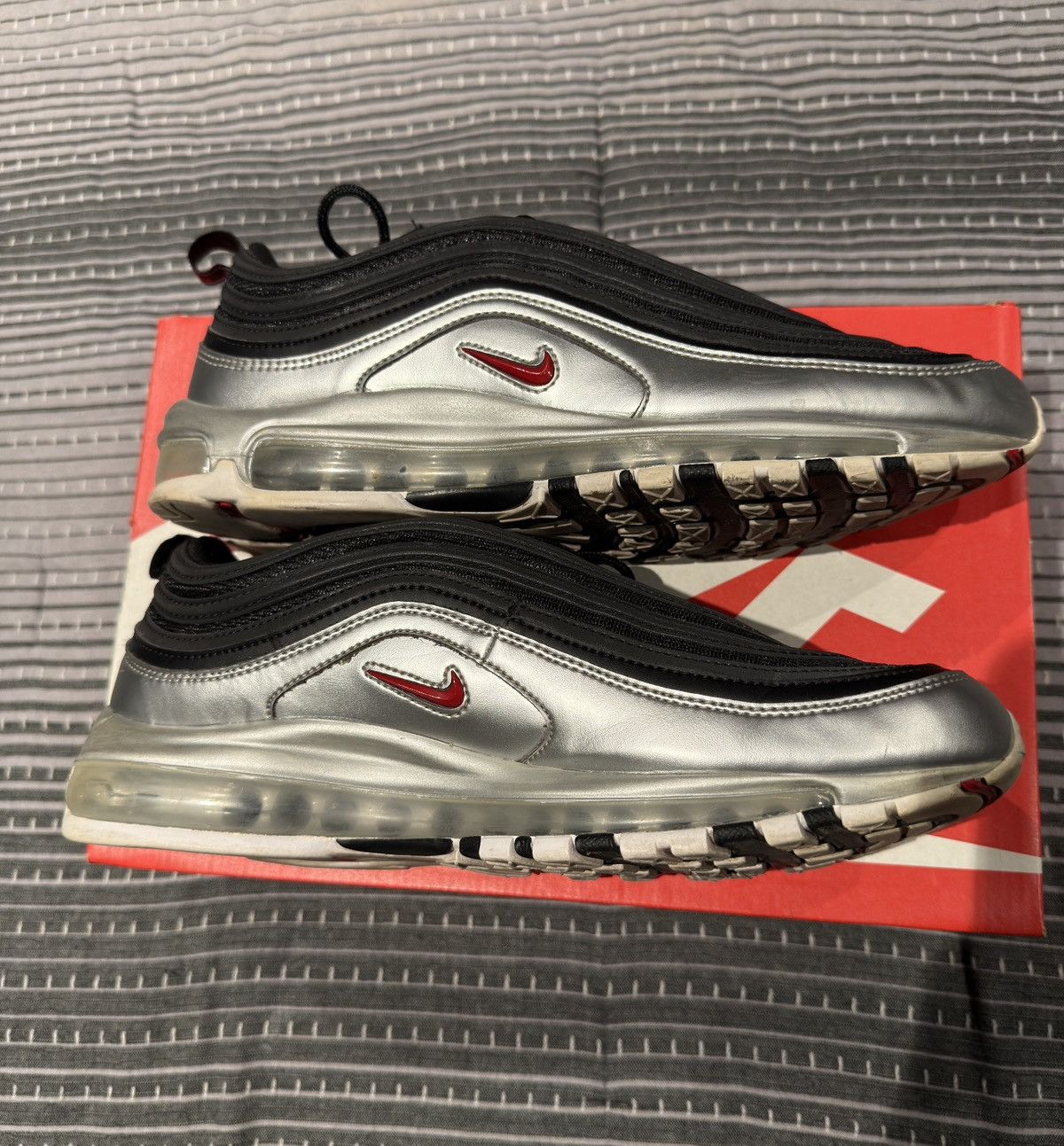 Nike Nike Air Max 97 Silver Black Size US 11.5 / EU 44-45 - 3 Thumbnail