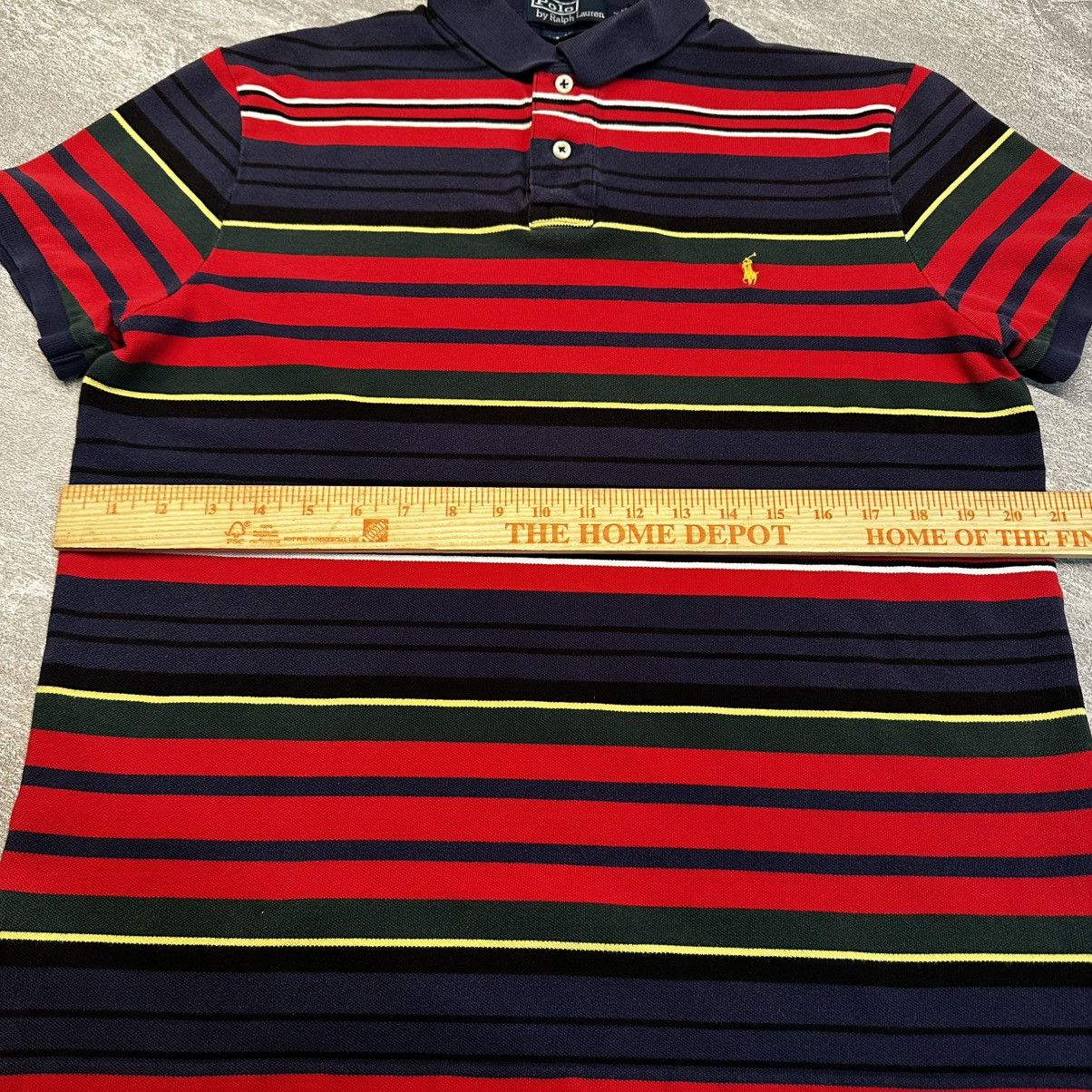 Polo Ralph Lauren Vintage 90s Polo Ralph Lauren Striped Polo Shirt Adult Large Size US L / EU 52-54 / 3 - 4 Thumbnail