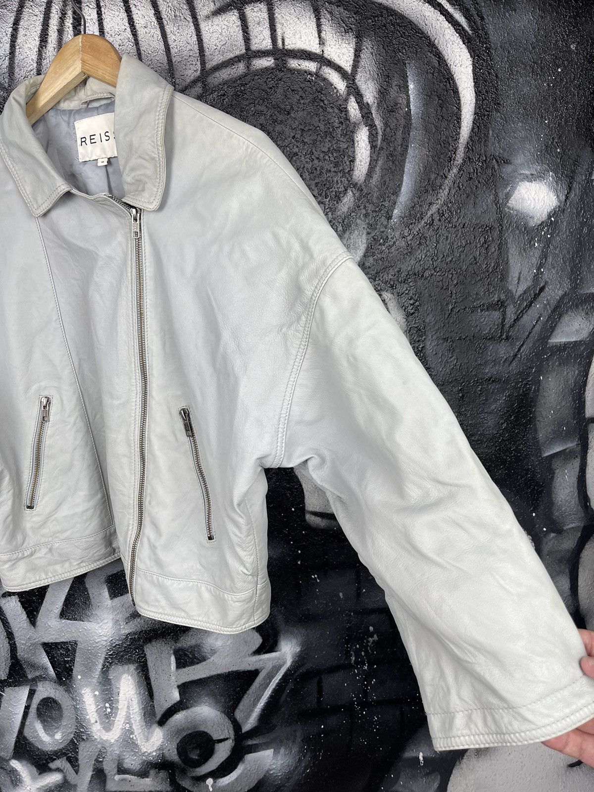 Reiss Reiss Lamb Leather Asymmetrical Jacket Women’s Size Medium Size M / US 6-8 / IT 42-44 - 8 Thumbnail