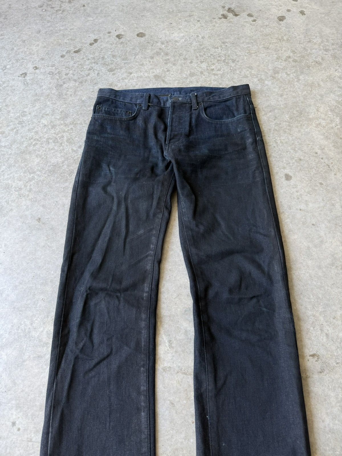Dior Dior Homme AW08 Indigo Black Coated Denim Size US 28 / EU 44 - 4 Thumbnail