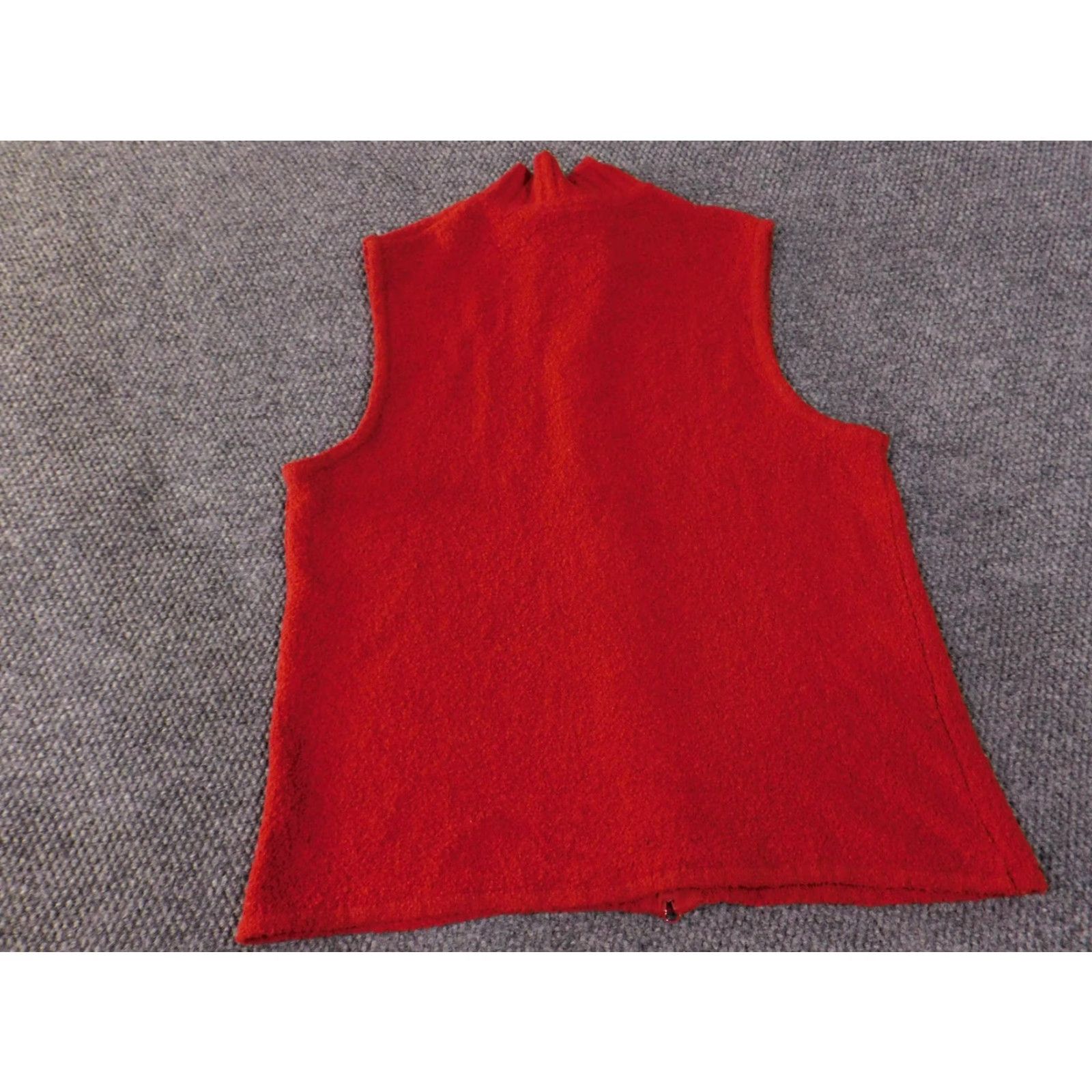 Coldwater Creek Coldwater Creek Vest Womens XL Red Wool Blend Full Zip Mock Neck Sweater Size XL / US 12-14 / IT 48-50 - 6 Thumbnail