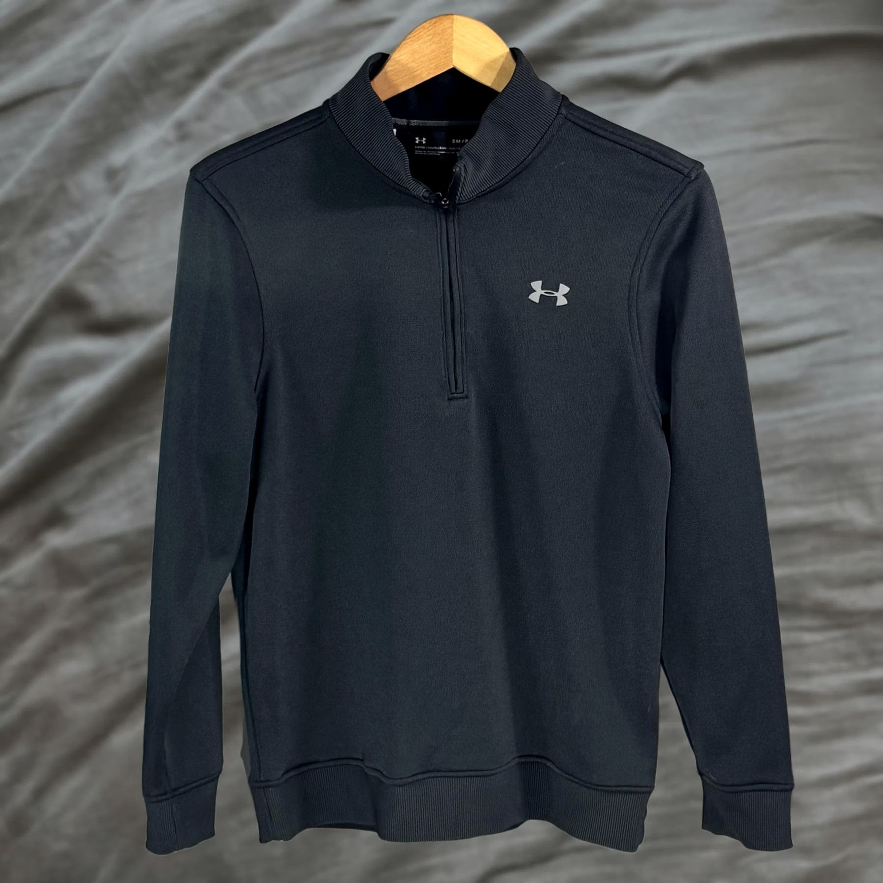 Under Armour Under Armour Pullover Mens Small Black Quarter Zip Lightweight Athletic Size US S / EU 44-46 / 1 - 1 Thumbnail