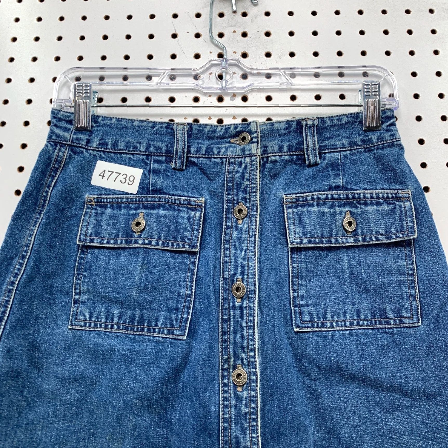 Gap Vintage Gap Cargo Denim Skirt Womens Size 4 Blue Y2K Pockets Button Front 26x16 Size 27" / US 4 / IT 40 - 7 Thumbnail