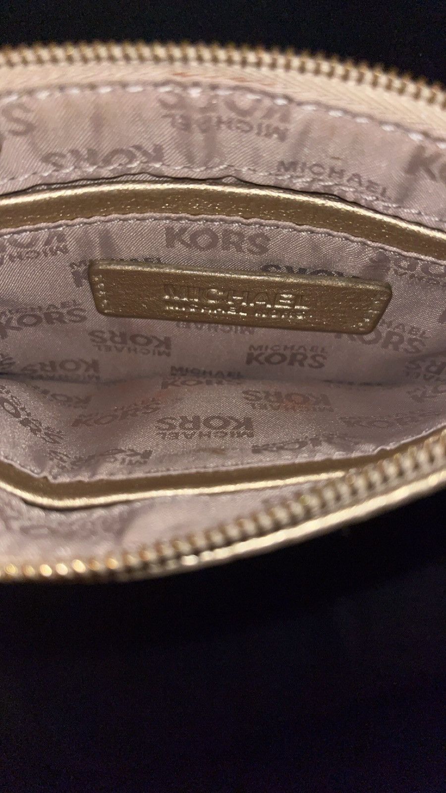 Michael Kors Michael Kors Gold pebbled leather wristlet Size ONE SIZE - 4 Thumbnail