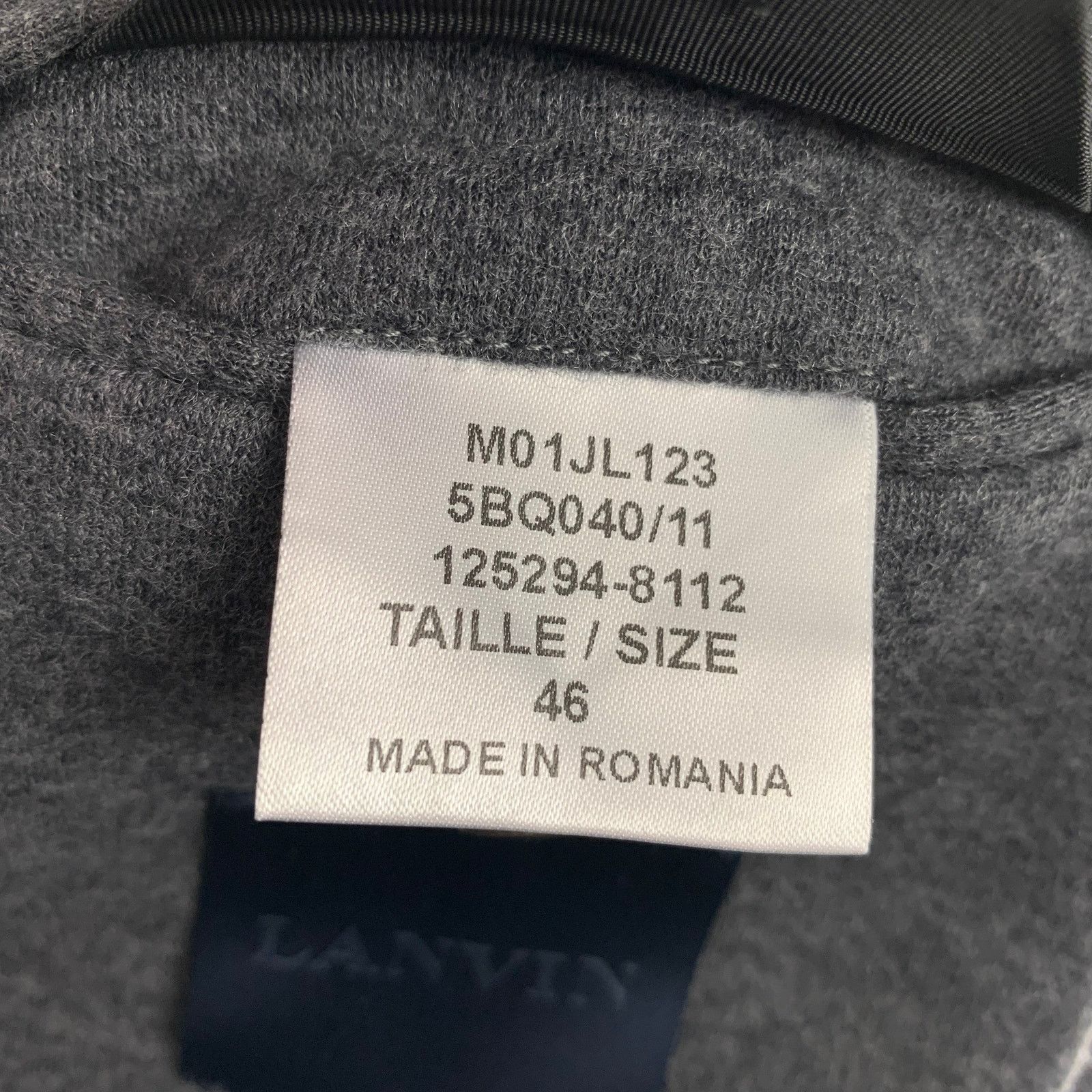 Lanvin LANVIN Gray Black Heather Wool Blend Notch Lapel Sport Coat Size 36R - 6 Thumbnail
