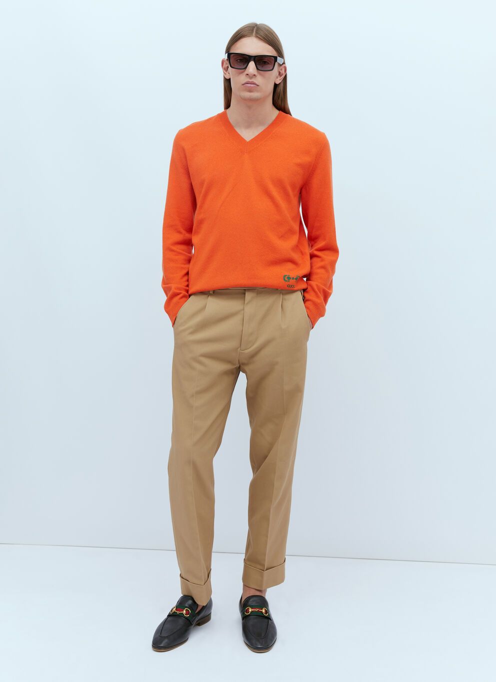 image of Gucci Cashmere Sweater in Orange, Men's (Size XL)