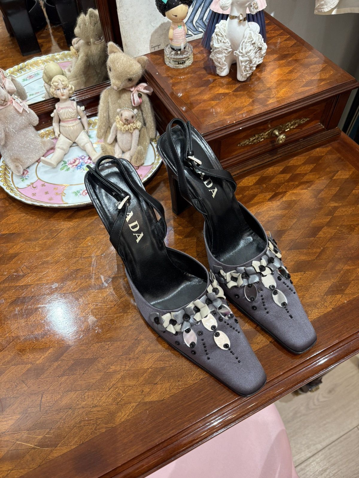 Prada Prada FW99 satin floral heels Size US 8.5 / IT 38.5 - 15 Thumbnail