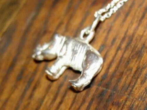 Designer Sterling Silver Rhino Charm Necklace Alberto Juan Size ONE SIZE - 4 Thumbnail