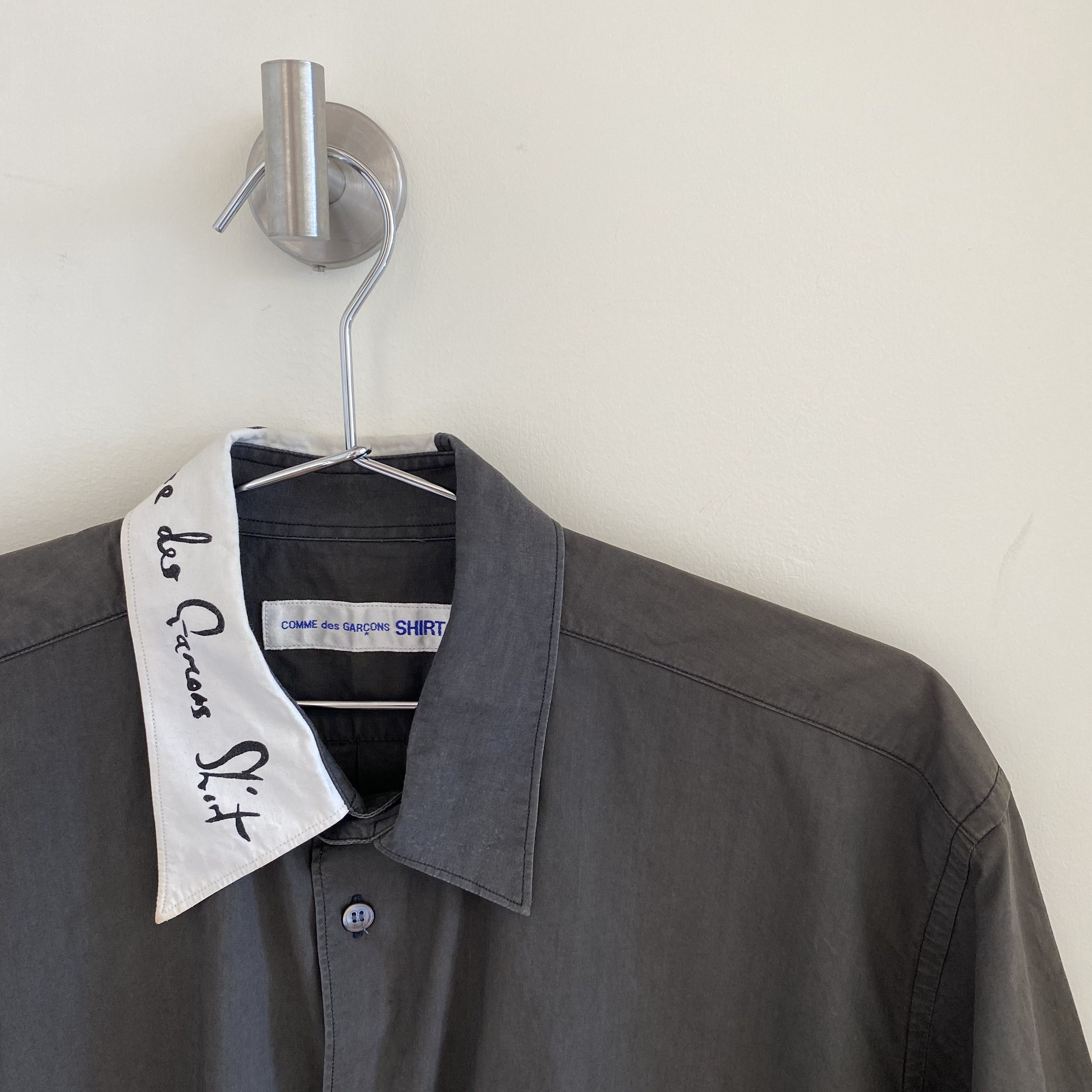 Comme des Garcons Comme des Garcons 1989 Collar Logo Shirt Size US L / EU 52-54 / 3 - 3 Thumbnail