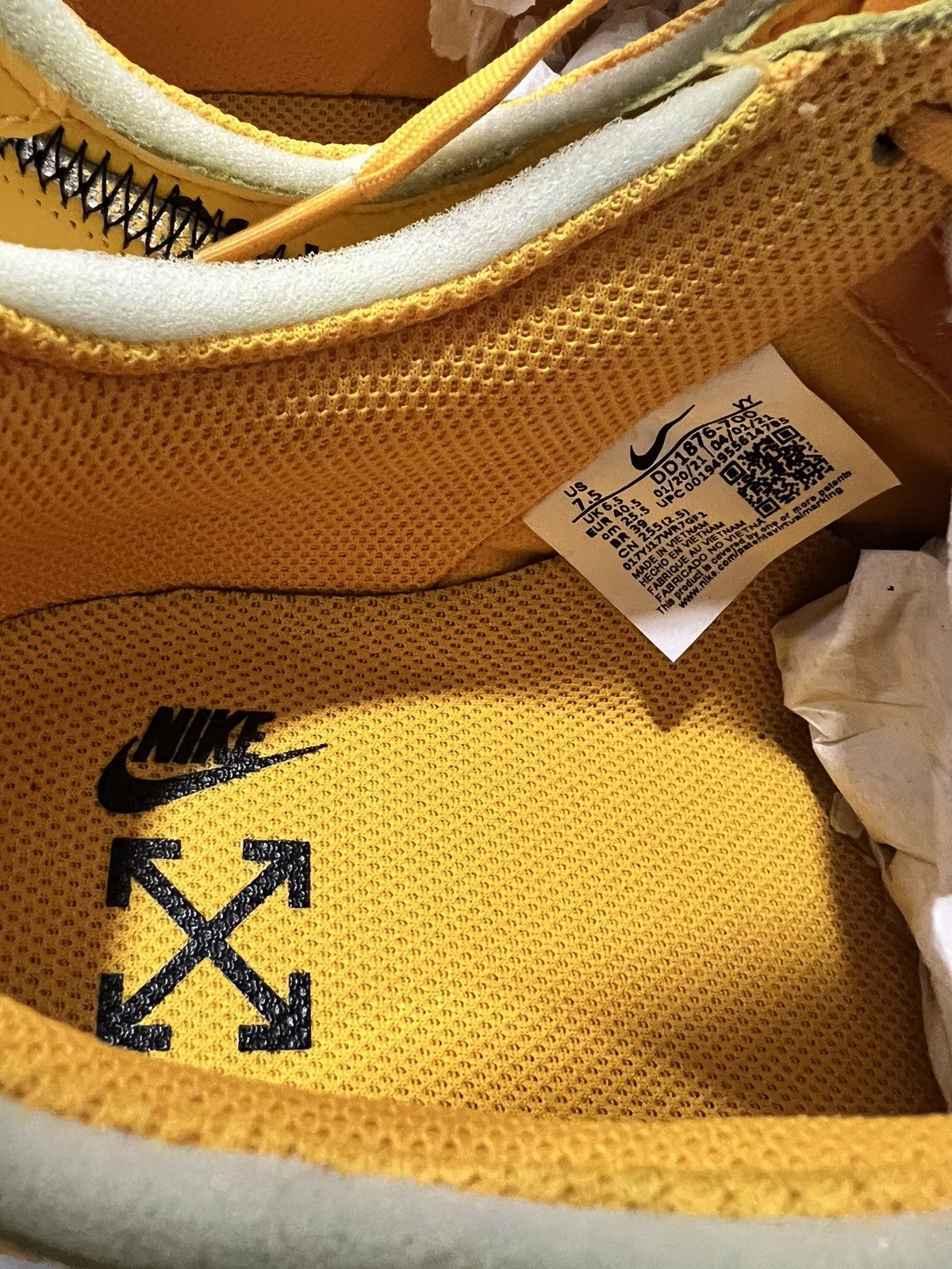 Nike × Off-White Nike Air Force 1 Low Off White ICA Gold Size US 7.5 / EU 40-41 - 6 Thumbnail