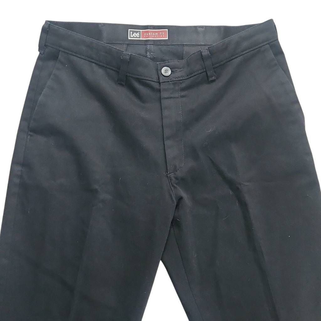 Lee Lee Custom Fit Collection Mens Size 34x30 Black Chino Pants Size US 34 / EU 50 - 2 Thumbnail