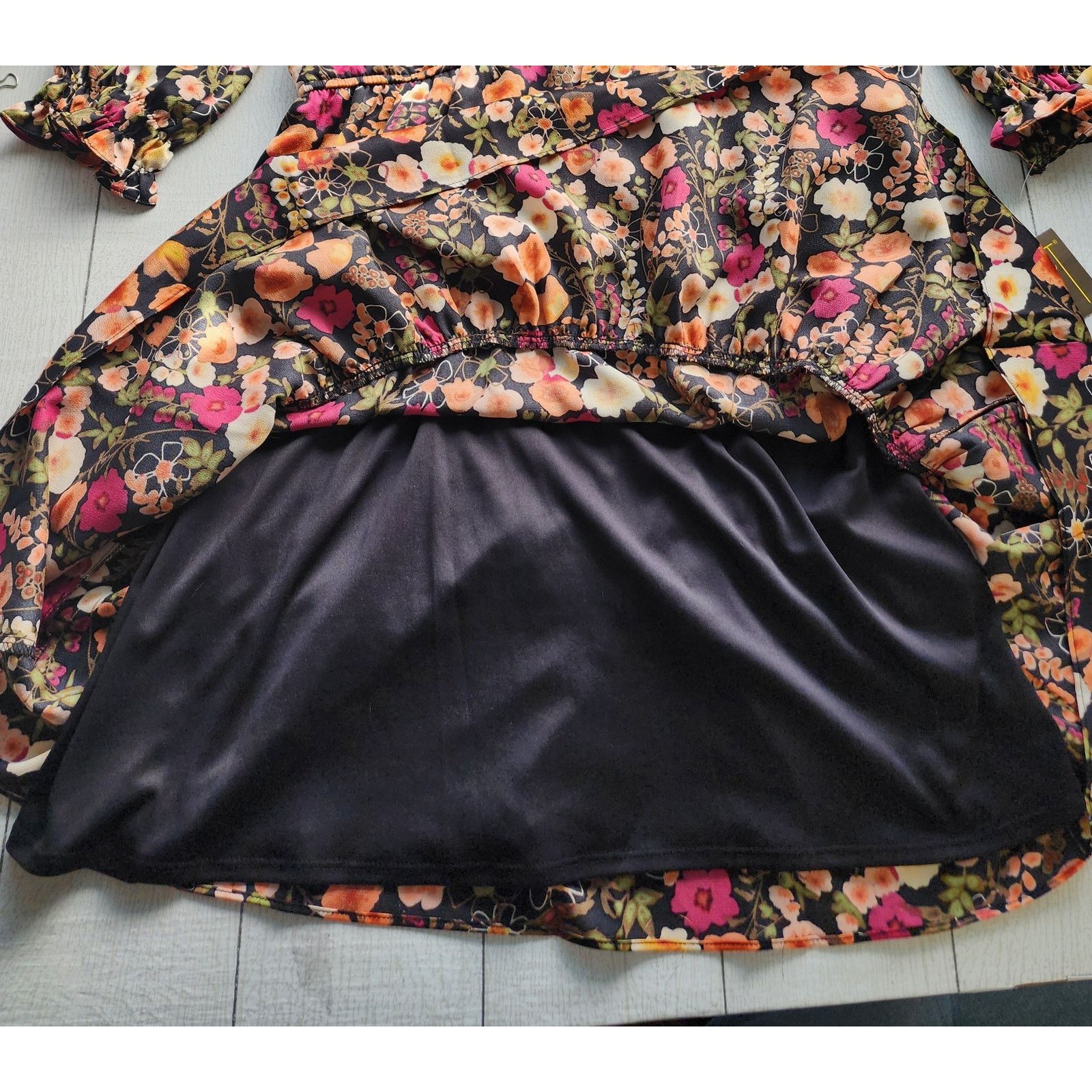Other Melonie T Floral Print 3/4 Sleeve Mini Dress Size 12 NWT Size XL / US 12-14 / IT 48-50 - 13 Thumbnail