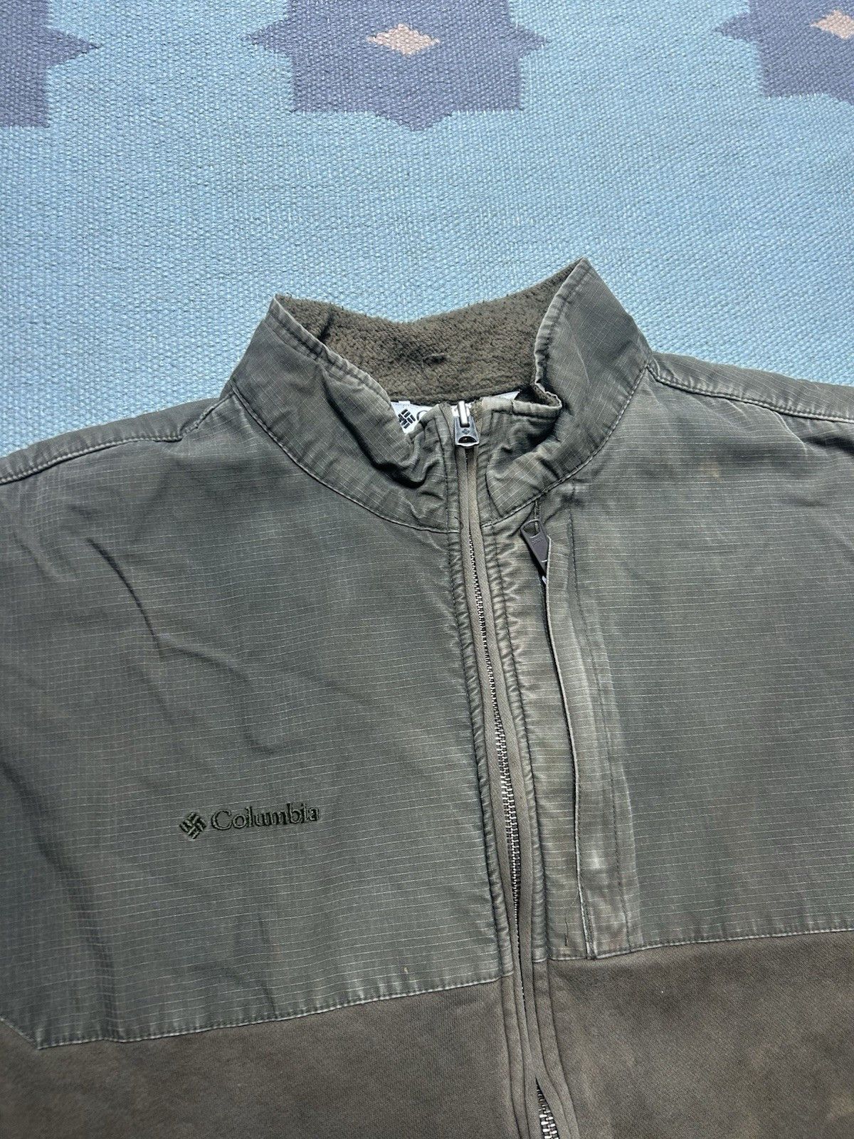 Vintage VTG Columbia ripstop sweatshirt fleece lined jacket zip L Size US L / EU 52-54 / 3 - 5 Thumbnail