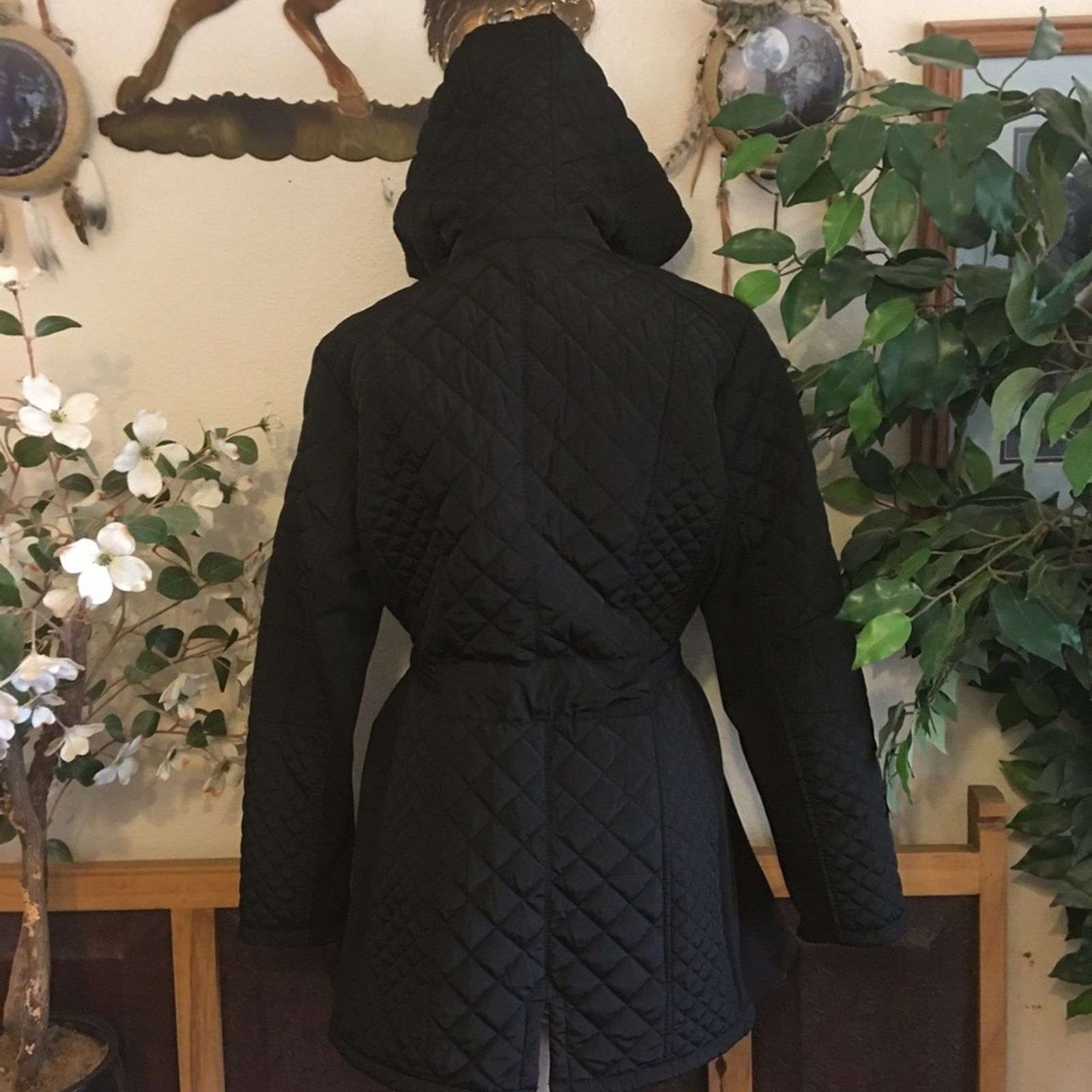 Other Sebby black quilted zipper hood belted jacket NWT Size XXL / US 16-18 / IT 52-54 - 9 Thumbnail