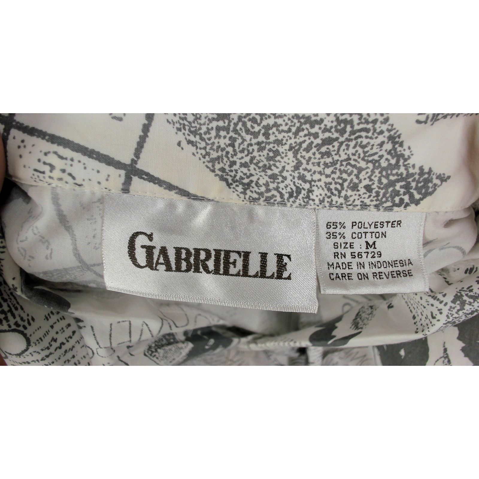 Gabrielle Y2K Baggy Newspaper Print Camp Shirt XL Size US XL / EU 56 / 4 - 4 Thumbnail