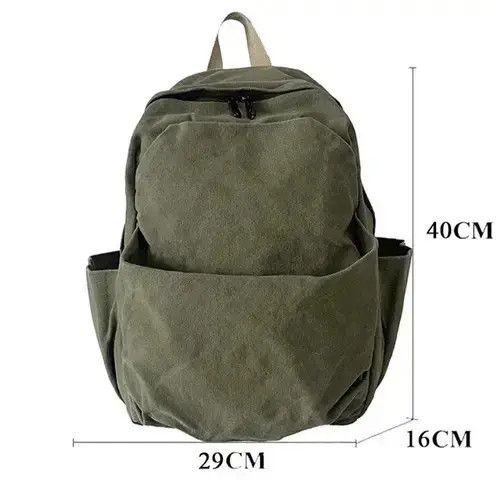 VIBE Fashion Canvas backpack aesthetic Size ONE SIZE - 3 Thumbnail