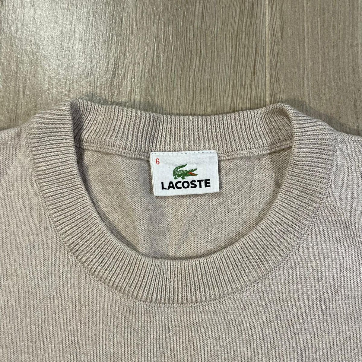 Lacoste Beige Lacoste vintage sweater jumper retro casual old money Size US M / EU 48-50 / 2 - 4 Thumbnail