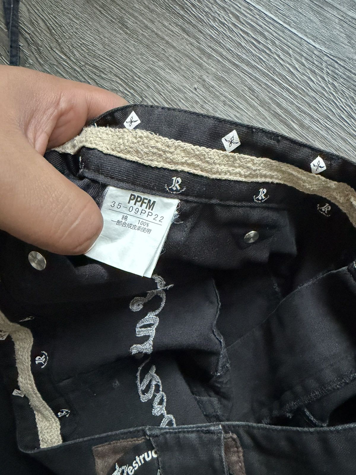 PPFM PPFM Eastern Rock Pants Drop Crotch Zipper Black Cargo Size US 32 / EU 48 - 4 Thumbnail