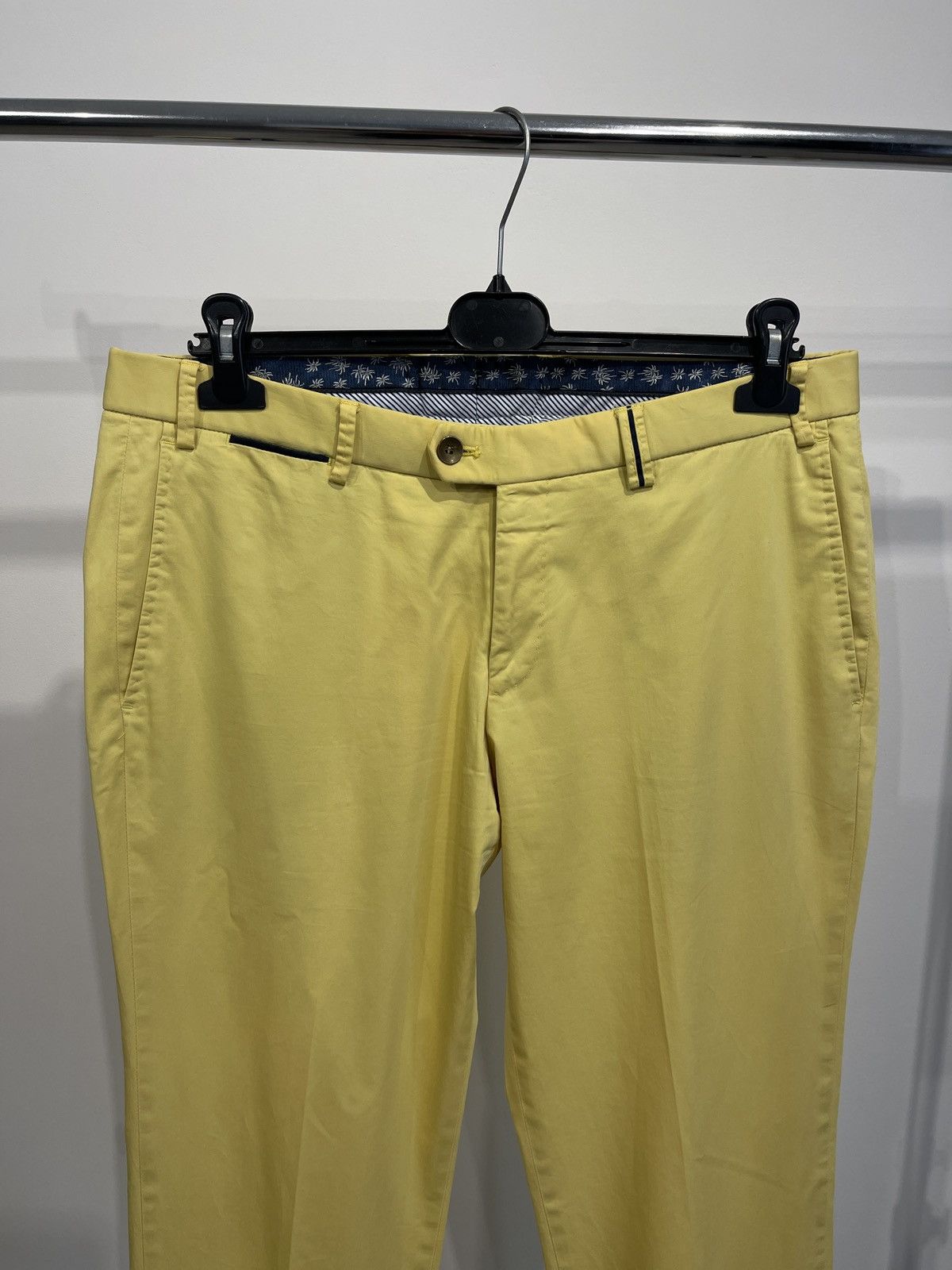 Hiltl HILTL Men's Teaker-S Chino Trousers Yellow Cotton pants us34 Size US 34 / EU 50 - 2 Thumbnail